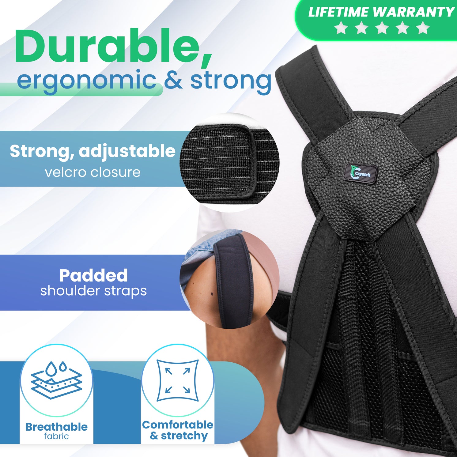 Relieve Back Pain & Improve Posture with Cayatch Orthopedic Back Brace Posture Corrector