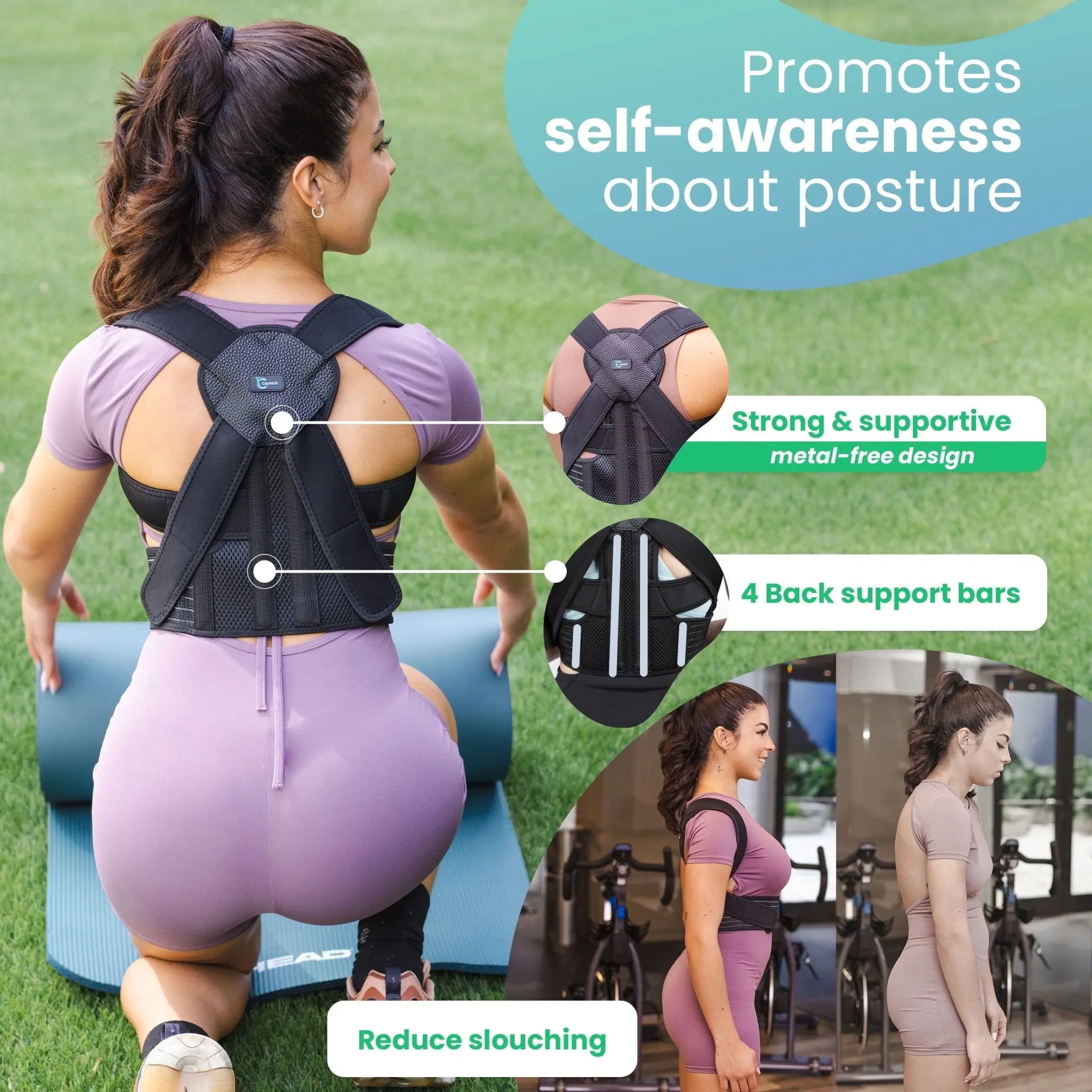 HSA FSA Back Brace Posture Corrector for Back and Shoulder Pain Relief Cayatch Posture Corrector